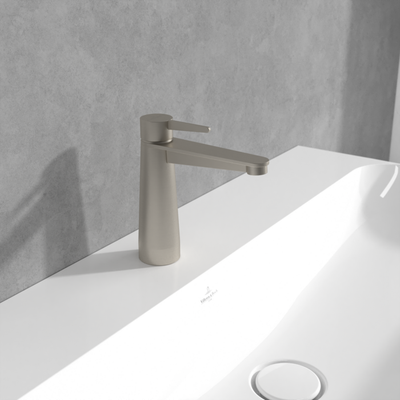 Villeroy &amp; Boch Conum Single-lever basin mixer without waste  Brushed Nickel Matt