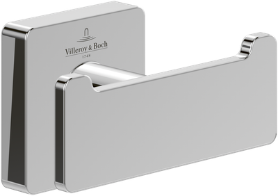 Villeroy &amp; Boch Elements - Striking Double robe hook  80 x 44 x 45 mm  Chrome