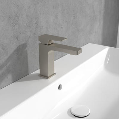 Villeroy &amp; Boch Architectura Square Single-lever basin mixer without waste  Brushed Nickel Matt