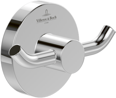 Villeroy &amp; Boch Elements - Tender Double robe hook  76 x 32 x 54 mm  Chrome