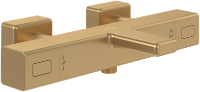Villeroy &amp; Boch Universal Taps &amp; Fittings Bath thermostat for Bathtub Angular  Brushed Gold