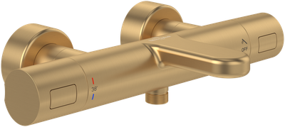 Villeroy &amp; Boch Universal Taps &amp; Fittings Bath thermostat for Bathtub Round  Brushed Gold