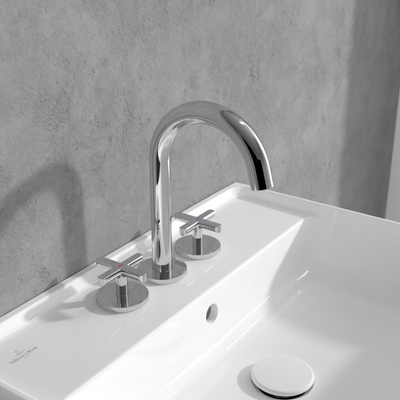 Villeroy &amp; Boch Loop &amp; Friends Wall-mounted washbasin spout set without waste  Chrome