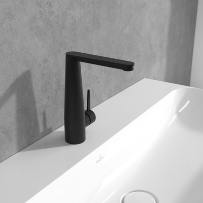 Villeroy &amp; Boch Conum Single-lever basin mixer with push-open waste  Matt Black
