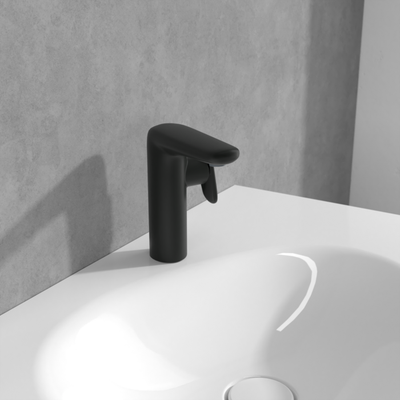 Villeroy &amp; Boch Antao Single-lever basin mixer with push-open waste  Matt Black