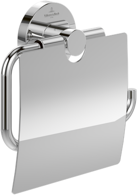 Villeroy &amp; Boch Elements - Tender Toilet roll holder with cover  134 x 38 x 132 mm  Chrome