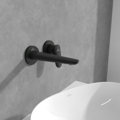 Villeroy &amp; Boch Antao Two-hole single-lever basin mixer without waste  Matt Black