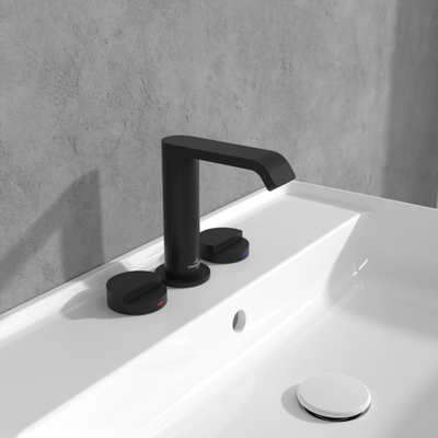 Villeroy &amp; Boch Dawn Wall-mounted washbasin spout set without waste  Matt Black