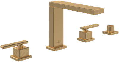 Villeroy &amp; Boch Mettlach Four-hole bath rim mixer  Brushed Gold