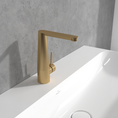 Villeroy &amp; Boch Conum Single-lever basin mixer with push-open waste  Brushed Gold