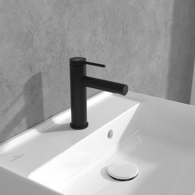 Villeroy &amp; Boch Loop &amp; Friends Single-lever basin mixer with draw bar outlet fitting  Matt Black