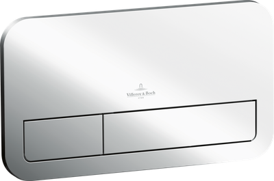 Villeroy &amp; Boch ViConnect installation systems Toilet flush plate 200S  Dual flush  Chrome