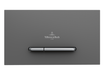 Villeroy &amp; Boch ViConnect installation systems Toilet flush plate 300S  Dual flush  Anthracite Matt