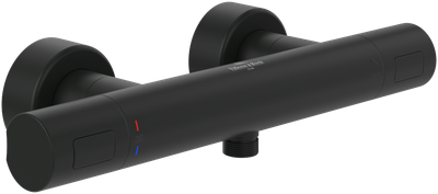 Villeroy &amp; Boch Universal Taps &amp; Fittings Shower thermostat for Shower Round  Matt Black