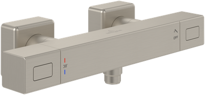 Villeroy &amp; Boch Universal Taps &amp; Fittings Shower thermostat for Shower Angular  Brushed Nickel Matt