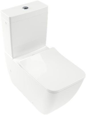 Villeroy &amp; Boch Venticello Washdown toilet for close-coupled WC-suite  rimless  floor-standing  Whi…