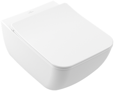 Villeroy &amp; Boch Venticello Washdown toilet  rimless  wall-mounted  Stone White CeramicPlus (4611R0R…