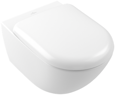 Villeroy &amp; Boch Antao Washdown toilet  rimless  wall-mounted  with TwistFlush  Stone White CeramicP…