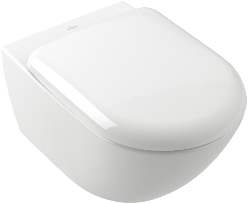 Villeroy &amp; Boch Antao Washdown toilet  rimless  wall-mounted  with TwistFlush  White Alpin CeramicP…