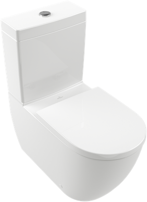 Villeroy &amp; Boch Subway 3.0 Washdown toilet for close-coupled WC-suite  rimless  floor-standing  wit…