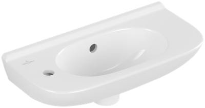 Villeroy &amp; Boch O.novo Handwashbasin Compact  500 x 250 x 175 mm  White Alpin  with overflow