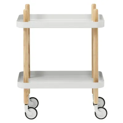 Normann Copenhagen Block table trolley, light grey
