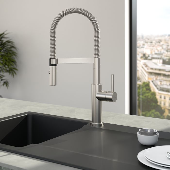 Villeroy &amp; Boch Steel Expert 2.0 Kitchen tap, Solid stainless steel