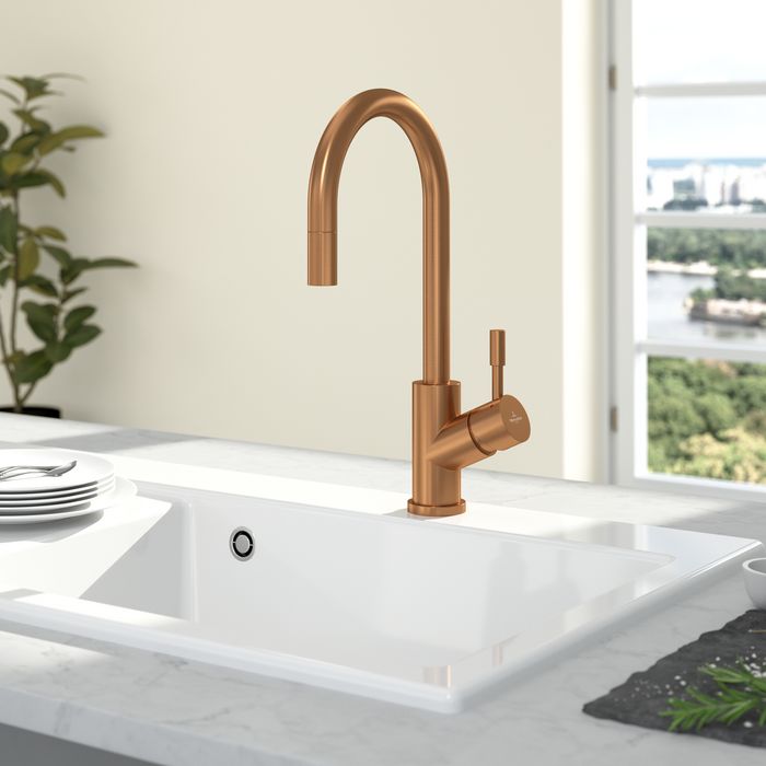Villeroy &amp; Boch Umbrella Flex Kitchen tap, Bronze