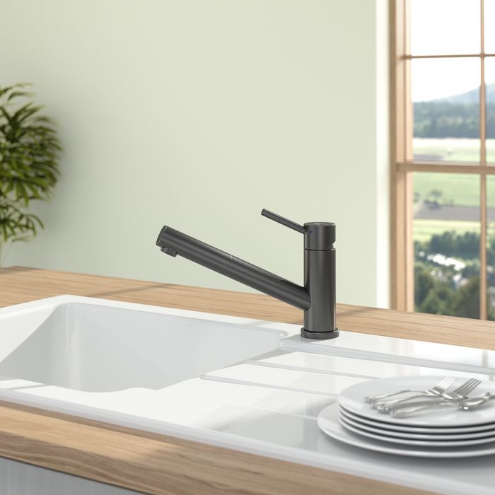 Villeroy &amp; Boch Como Shower Kitchen tap, Anthracite