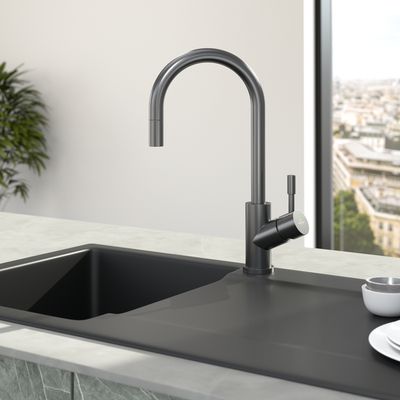 Villeroy &amp; Boch Umbrella Flex Kitchen tap, Anthracite
