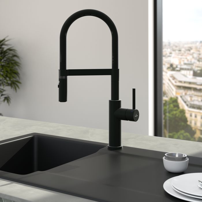 Villeroy &amp; Boch Steel Expert 2.0 Kitchen tap, Matt Black
