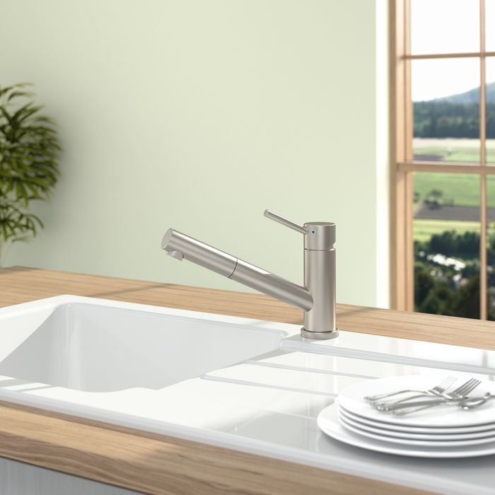 Villeroy &amp; Boch Como Shower Kitchen tap, Solid stainless steel