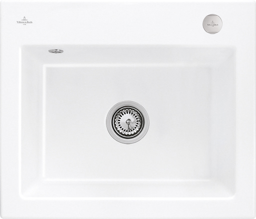 Villeroy &amp; Boch Subway 60 S Built-in sink, included Waste system pop-up, 600 x 510 mm, CeramicPlus