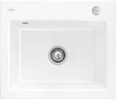 Villeroy &amp; Boch Subway 60 S Built-in sink, included Waste system pop-up, 600 x 510 mm, CeramicPlus