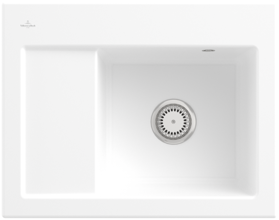Villeroy &amp; Boch Subway 45 Compact Built-in sink, included Waste system hand-operated, 650 x 510 mm, CeramicPlus