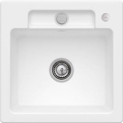 Villeroy &amp; Boch Siluet 50 S Built-in sink, included Waste system pop-up, TitanCeram, 510 x 510 mm, CeramicPlus