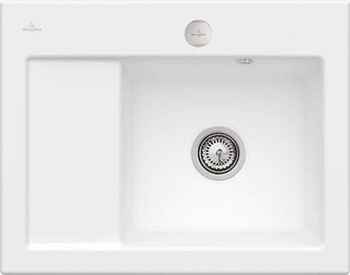 Villeroy &amp; Boch Subway 45 Compact Built-in sink, included Waste system pop-up, Ceramic, 650 x 510 mm, CeramicPlus
