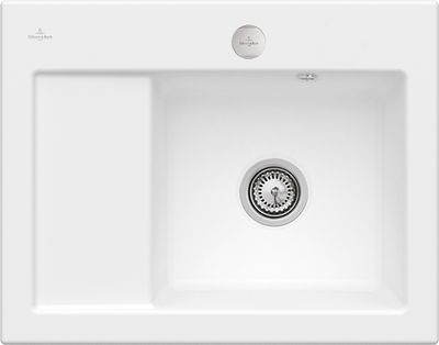 Villeroy &amp; Boch Subway 45 Compact Built-in sink, included Waste system pop-up, Ceramic, 650 x 510 mm, CeramicPlus