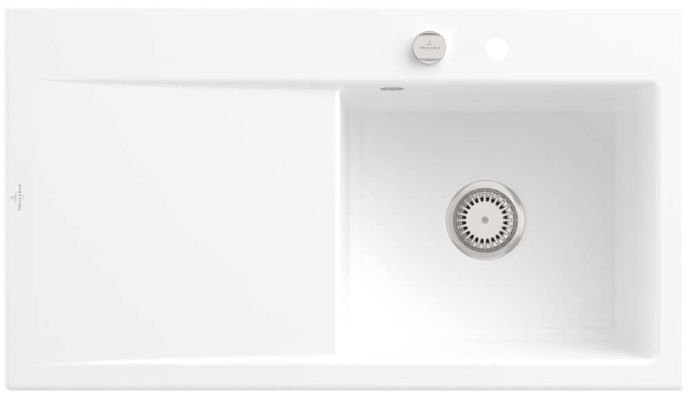 Villeroy &amp; Boch Subway Style 50 Built-in sink, included Waste system pop-up, Ceramic, 900 x 510 mm, CeramicPlus