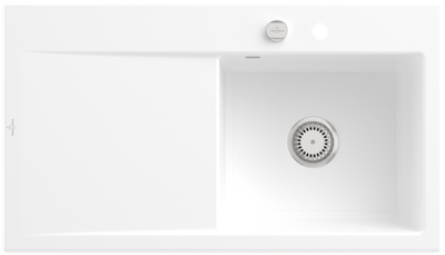 Villeroy &amp; Boch Subway Style 50 Built-in sink, included Waste system pop-up, Ceramic, 900 x 510 mm, CeramicPlus