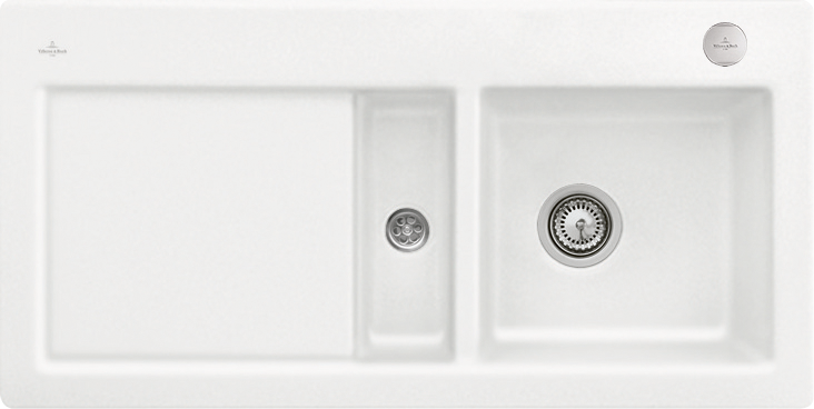 Villeroy &amp; Boch Subway 60 Built-in sink, included Waste system pop-up, Ceramic, 1000 x 510 mm, CeramicPlus