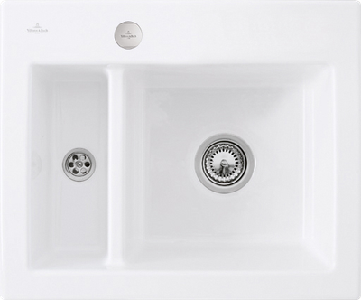 Villeroy &amp; Boch Subway 60 XM Built-in sink, included Waste system pop-up, Ceramic, 620 x 510 mm, CeramicPlus