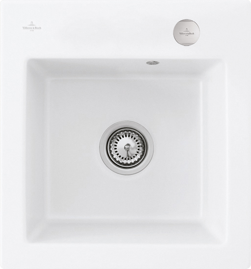 Villeroy &amp; Boch Subway 45 XS Built-in sink, included Waste system pop-up, Ceramic, 475 x 510 mm, CeramicPlus