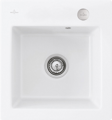 Villeroy &amp; Boch Subway 45 XS Built-in sink, included Waste system pop-up, Ceramic, 475 x 510 mm, CeramicPlus