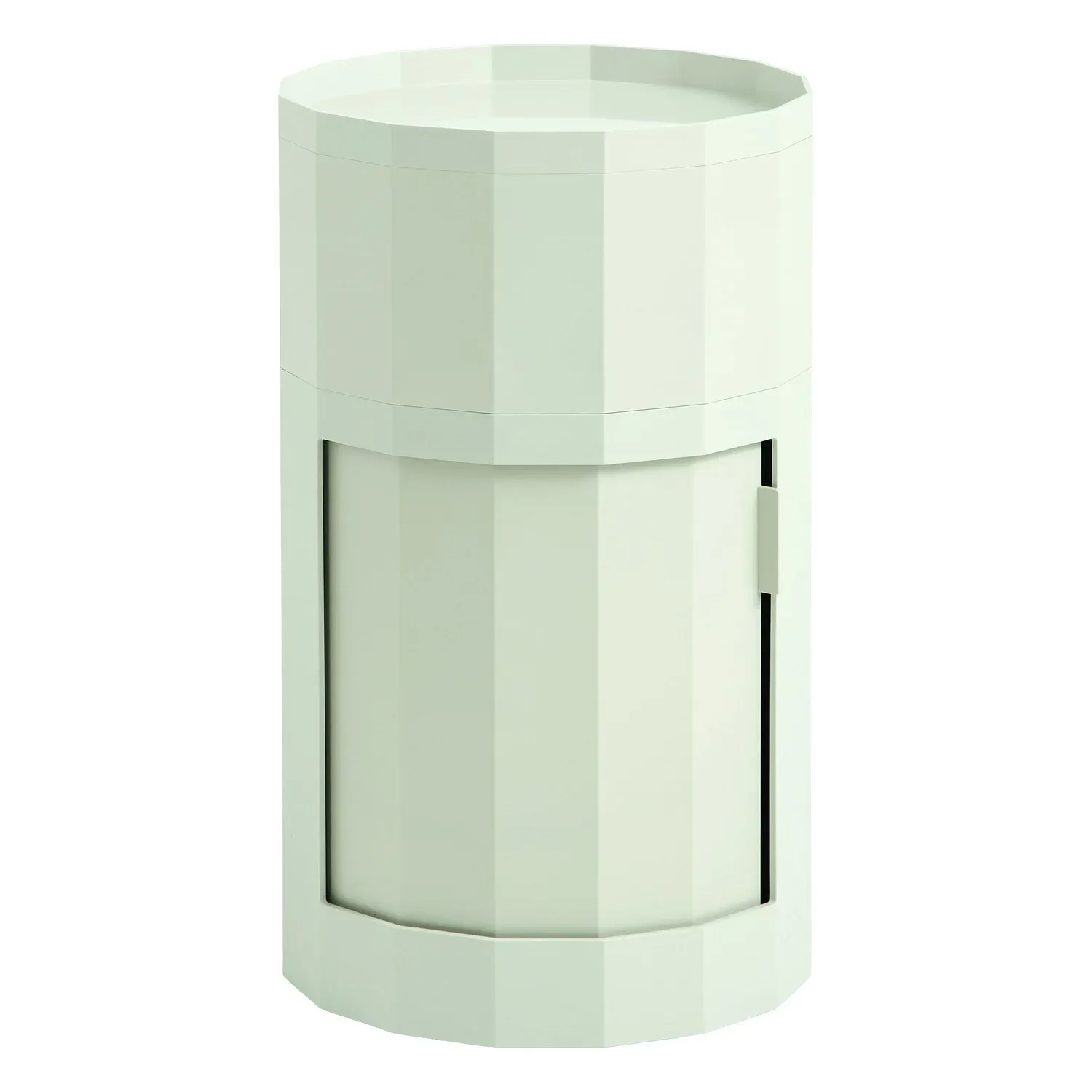 HAY Facet cabinet incl. feet and castors, high, soft mint