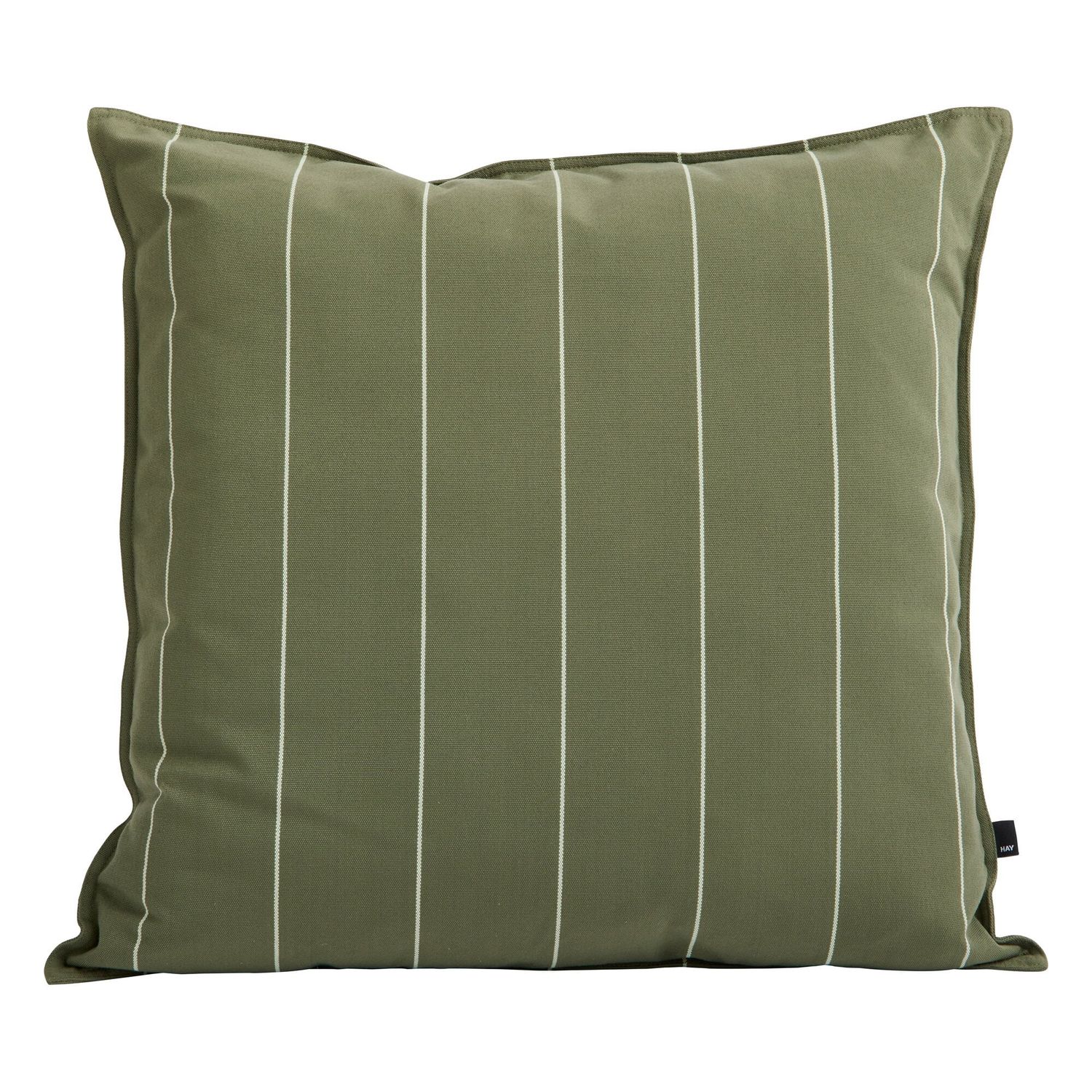 HAY Terrazza cushion, 60 x 60 cm, olive narrow stripe