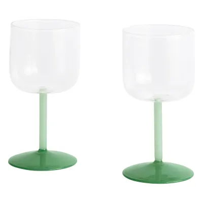 HAY Tint wine glass, 2 pcs, green
