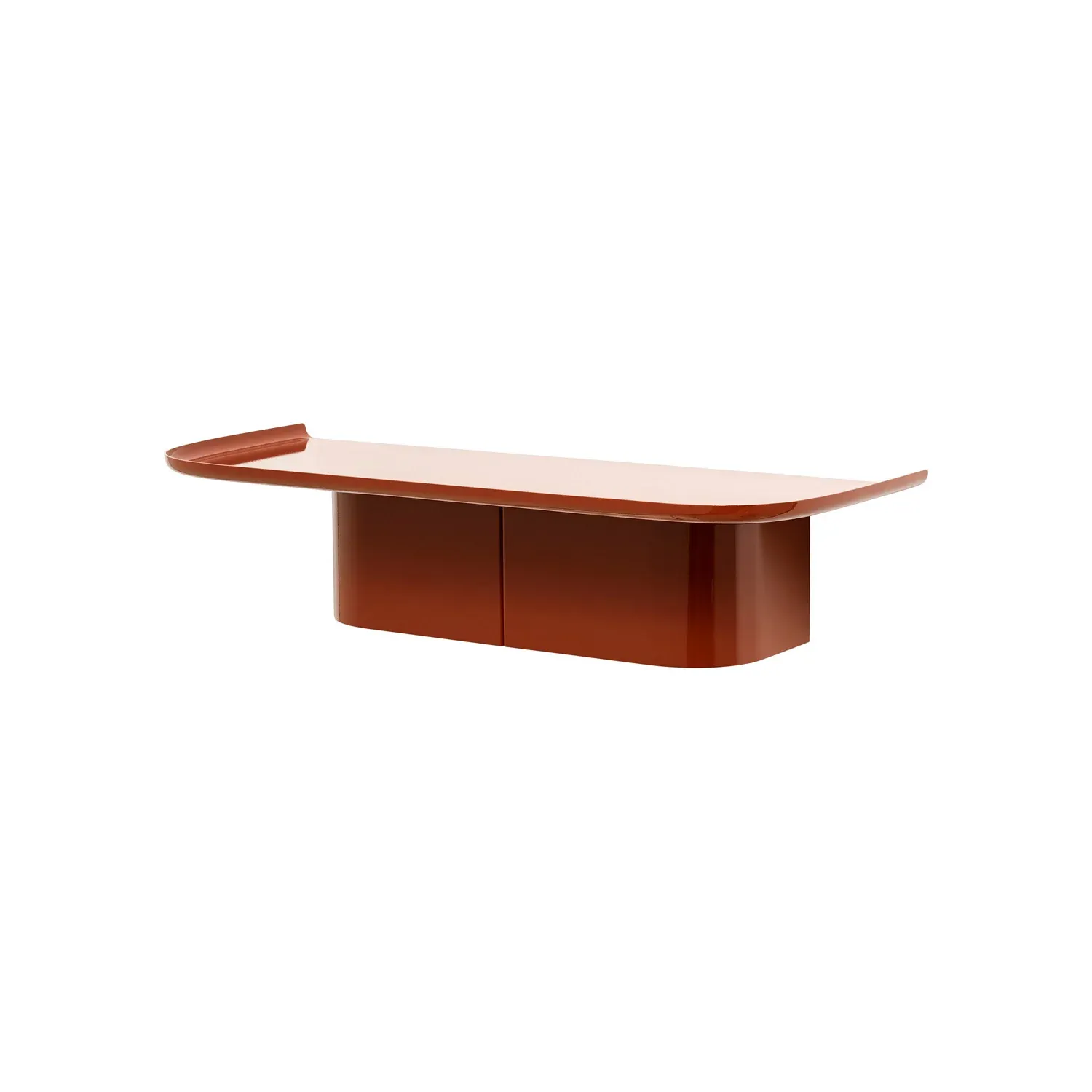 HAY Korpus shelf M, 4 hooks, brick red