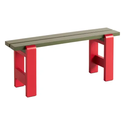 HAY Weekday Duo bench, 111 x 23 cm, olive - wine red
