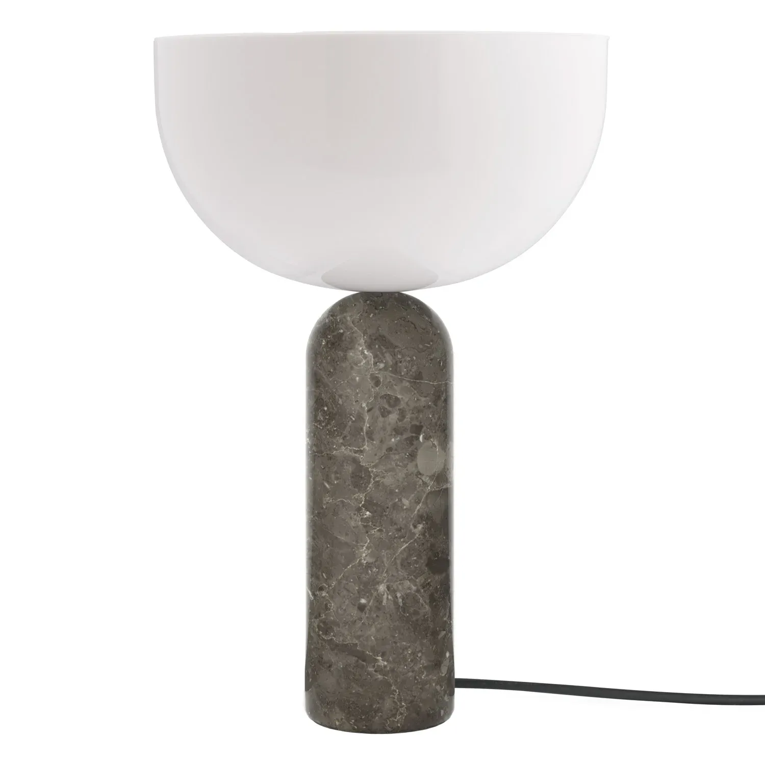 New Works Kizu table lamp, large, Gris du Marais marble